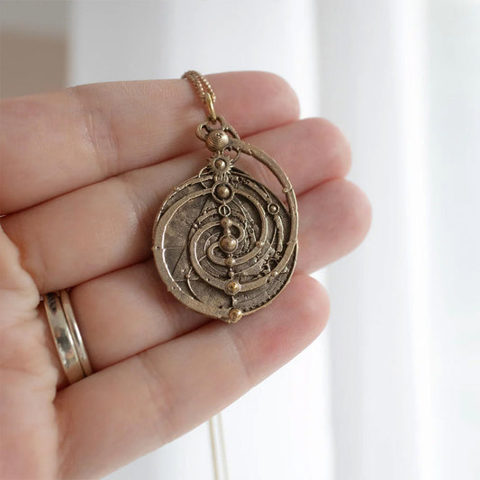 Mystic Spiral Constellation Mandala Large Necklace