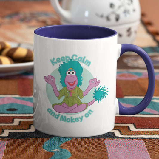 Keep Calm and Mokey on Fraggle Rock Coloured Mug