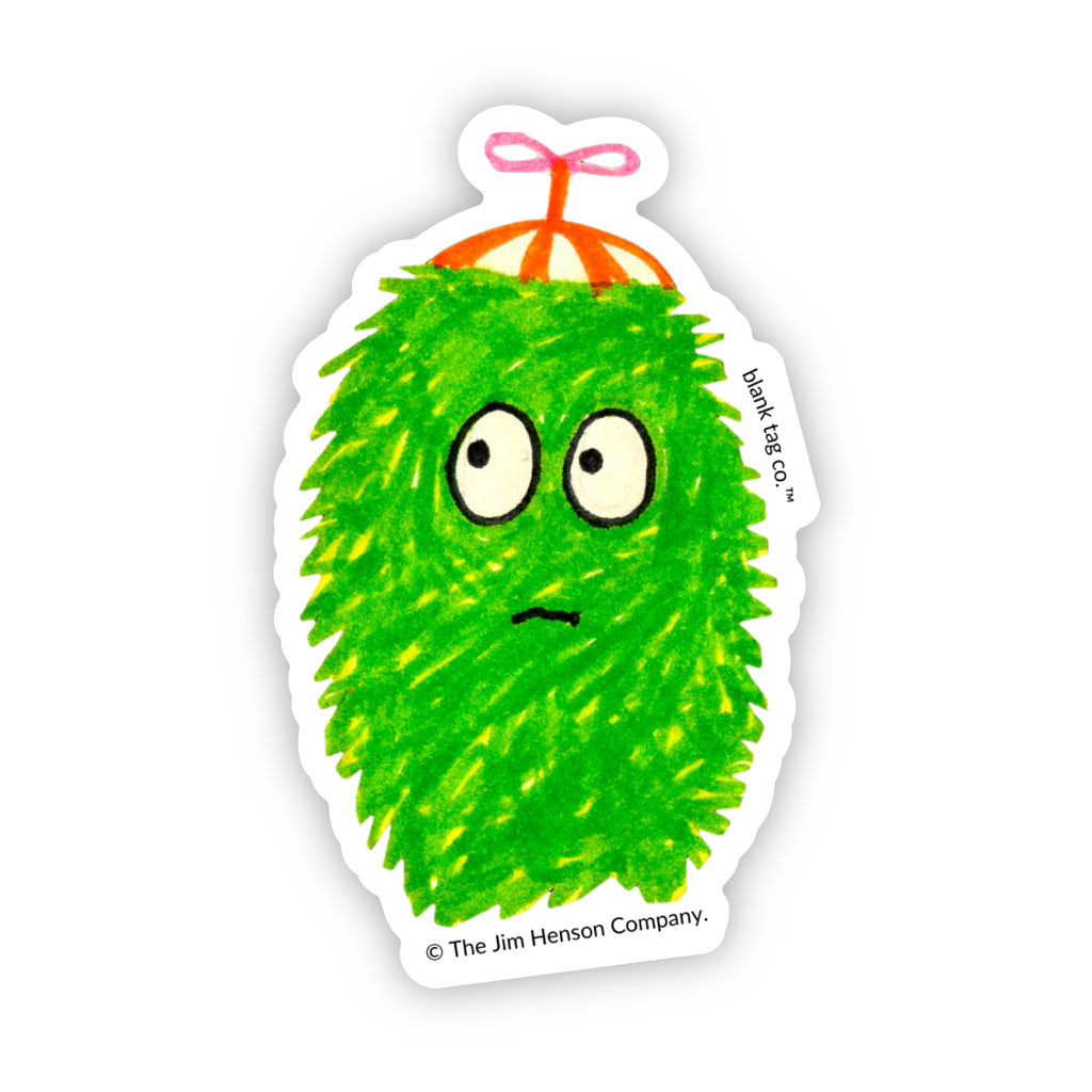 The Green Shaggy Shape Sticker
