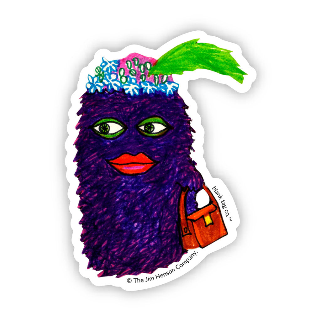 The Purple Shaggy Shape Sticker