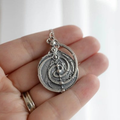 Mystic Spiral Constellation Mandala Necklace Large