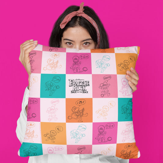 Colourful Checkered - Fraggle Rock Cushion
