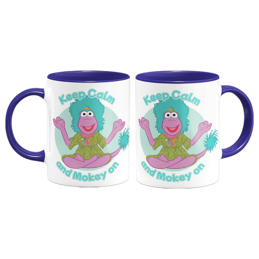Keep Calm and Mokey on Fraggle Rock Coloured Mug