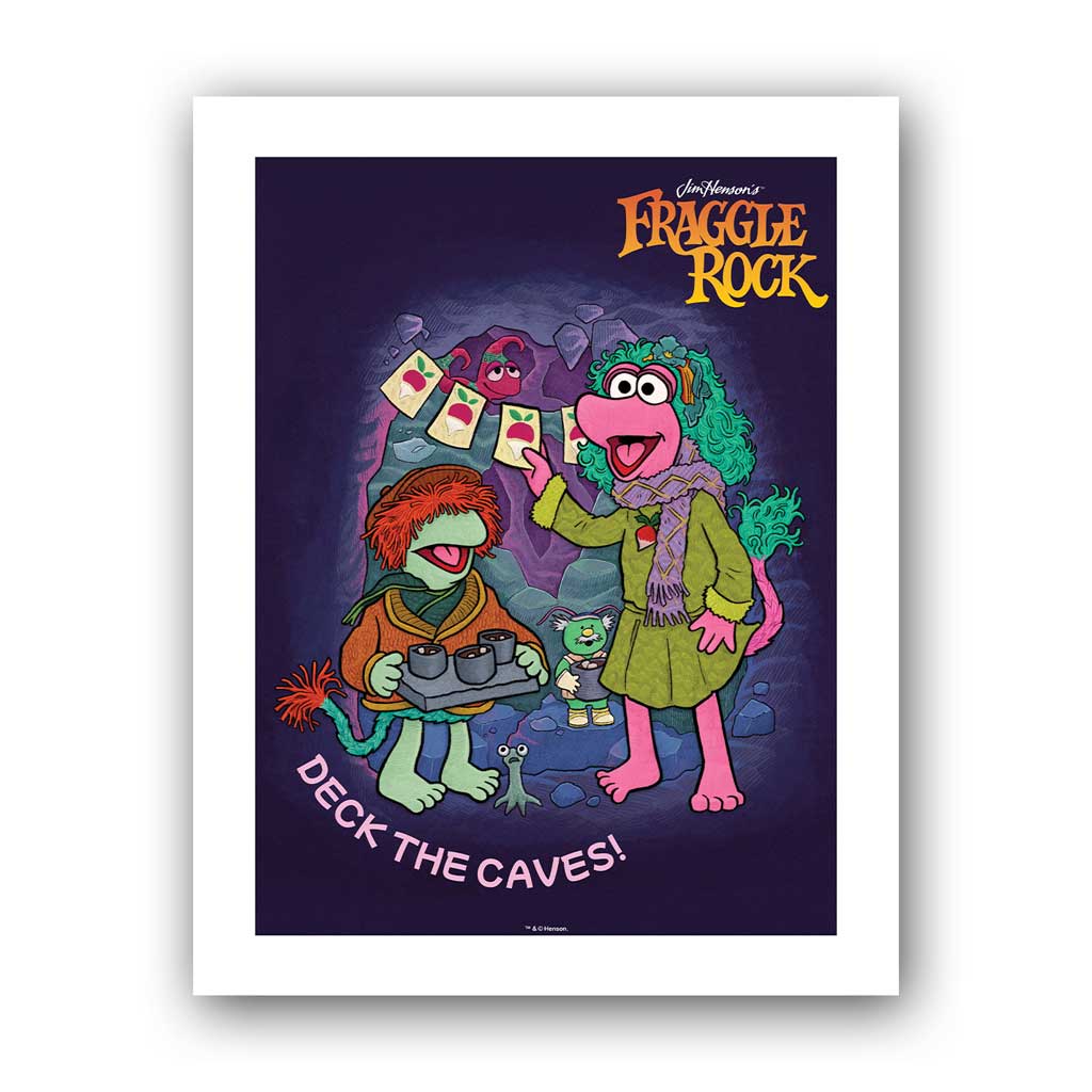 Deck the Caves Fraggle Rock Christmas Art Print