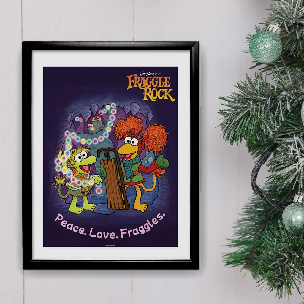 Peace Love Fraggles Fraggle Rock Christmas Art Print