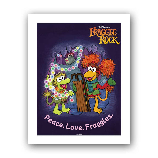 Peace Love Fraggles Fraggle Rock Christmas Art Print