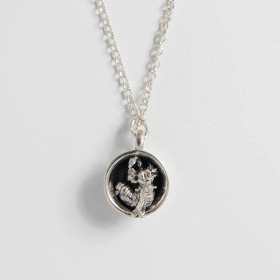 Labyrinth Worm in a Cup Necklace